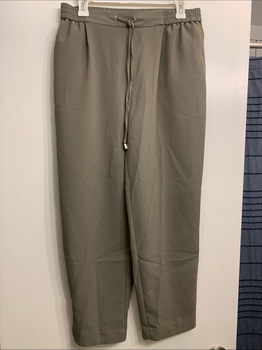 Zara Olive Drawstring Casual Pants